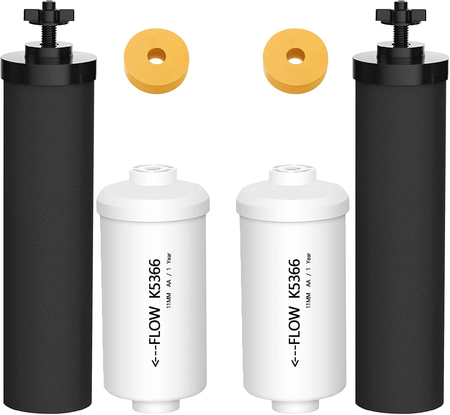 Gravity Water Filter Replacement for Berkey, 2-Pack, Compatible with Berkey Big, Travel, Royal, Imperial, Crown, Light Series, NSF 42
