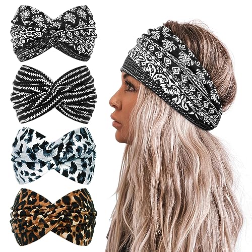 TERSE Extra Wide Headbands for Women Sport Yoga Workout Turban Headband Fashion Hairband Non Slip