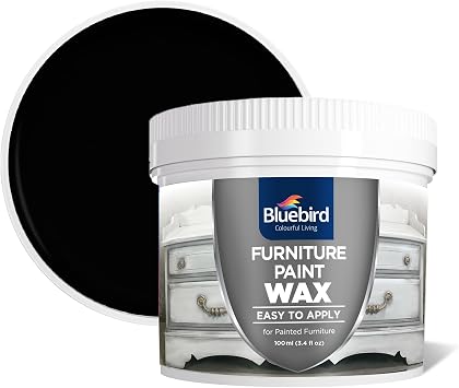 Furniture Paint Wax - 3.38 Fl Oz (100 ML) - Lasting Protective Finish, Fast Drying, Odor-Free, Non-Hazardous (Black)