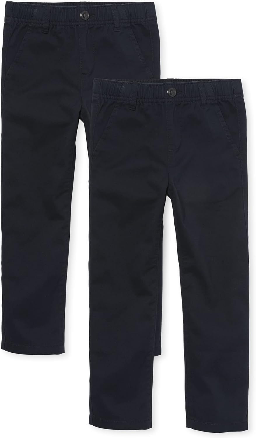 The Childrens Place Boys Stretch Pull on Relaxed Straight Chino Pants,multipacks