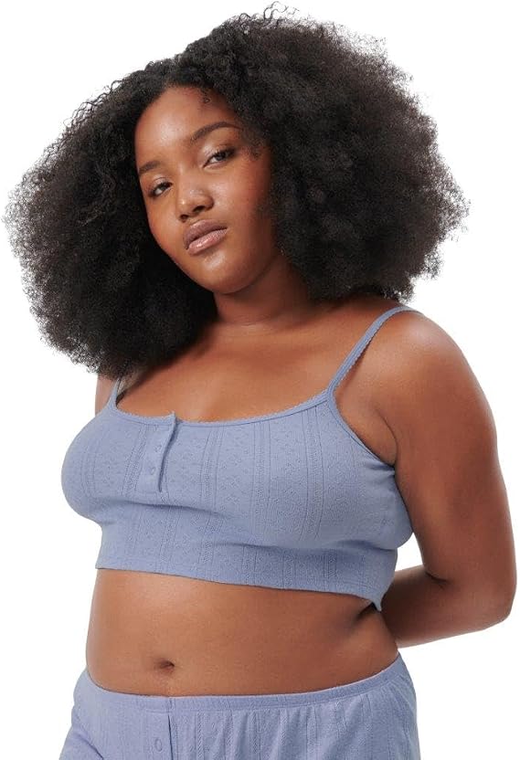 Florence By Mills Women's Cozy Crush Sweet Pointelle Cropped Tank Top