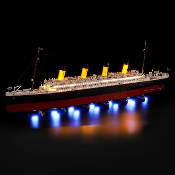 BRIKSMAX Light Kit Compatible with LEGO Icons Titanic 10294, NO LEGO | Warm lighting showcases every detail Elegant home decor Premium display piece Model not included
