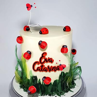 12PCS Small Size Ladybug Cake Decoration Ladybug Cake Topper Ladybug Birthday Party Supplies Ladybug Birthday Party Favors