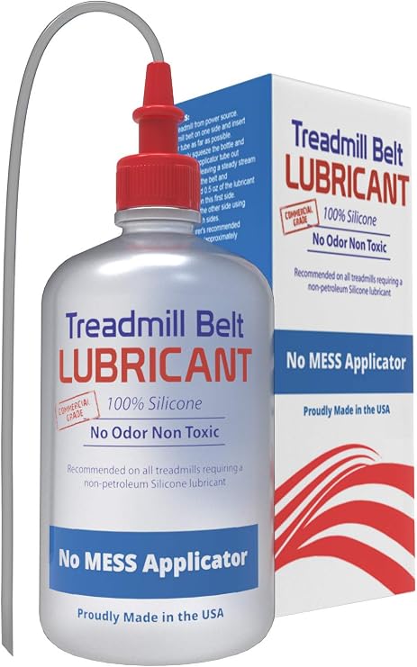 Treadmill Belt Lubricant - Made in USA 100% Silicone Lube Oil | Includes precision applicator tube, universal compatibility with walking pads, folding running machines, reduces squeaks