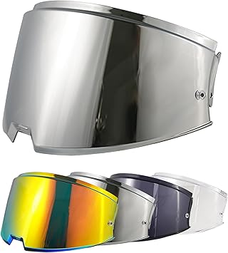 VCOROS Helmet Shield Replacement, For Advant FF906 Flip up Modular Helmet Visor Accessories (Chrome Silver)
