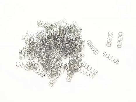 XJSXZC 3mm OD x 0.3mm Wire Dia x 10mm Long Compression Spring Connectors 50 Pcs