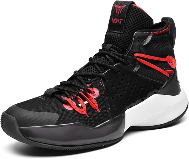 Men's High Top Basketball Shoes Running Fashion Sneakers Non Slip Outdoor Athletic Shoes Black Size 11