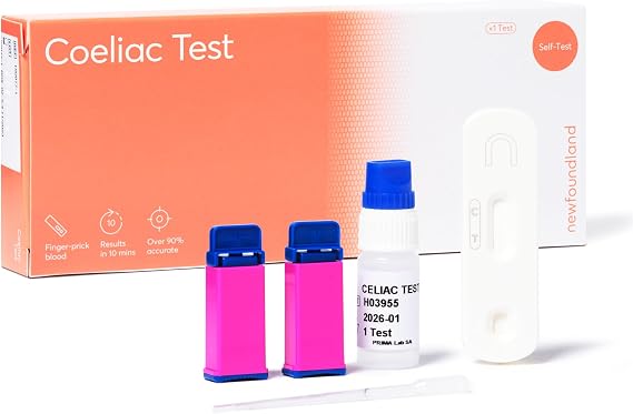 Coeliac Disease Test Kit - Gluten Sensitivity Detection - 99% Accurate Home Test for Gluten Allergy - Blood Sample Testing - CE Certified - 1pc Celiac Test Kit