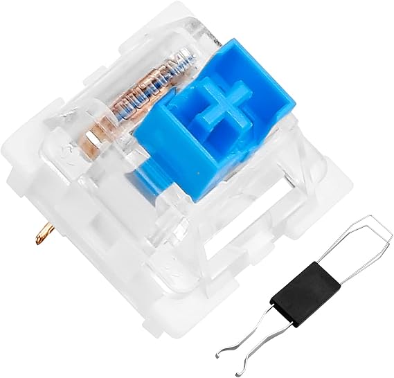 OUTEMU (Gaote) Blue Switches, 3 Pin Keyboard Dustproof Switches DIY Replaceable Cherry MX Equivalent Keyswitch, Tactile & Clicky Switche for Mechanical Gaming Keyboard,20 Pack