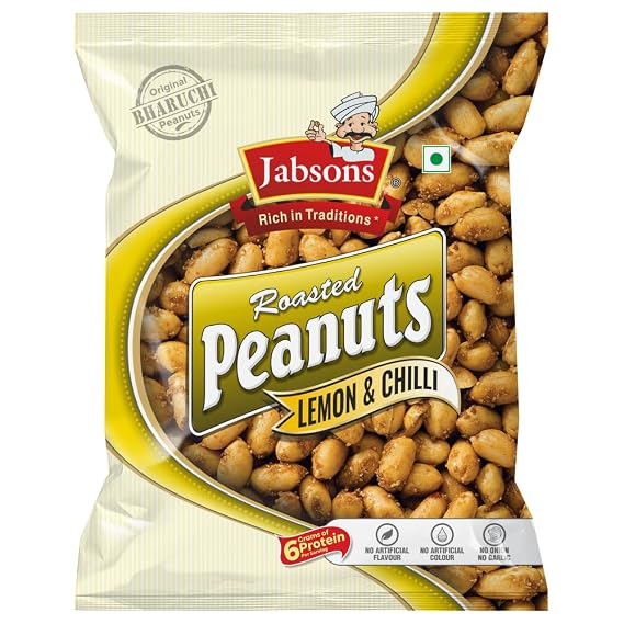 Jabsons - Lemon and Chilli Roasted Peanuts, 140 G