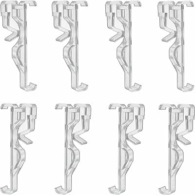 20pcs Valance Clips 2.5inch Blinds Clips Clear Plastic Holder for Blinds Valance with 2.5 in Width