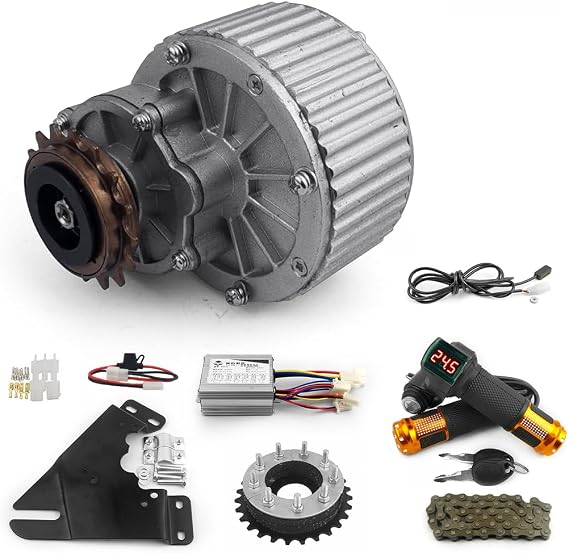 L-faster 450W Bicycle Engine Use Spokes Chain Wheel Left Side Drive Handlebar Accelerator Show Volt