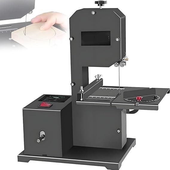 Mini Multifunctional Band Saw Machine 1750RPM Benchtop Table Saw Electric Desktop Cutting Tool for Woodworking DIY - Small Household Lathe Machine