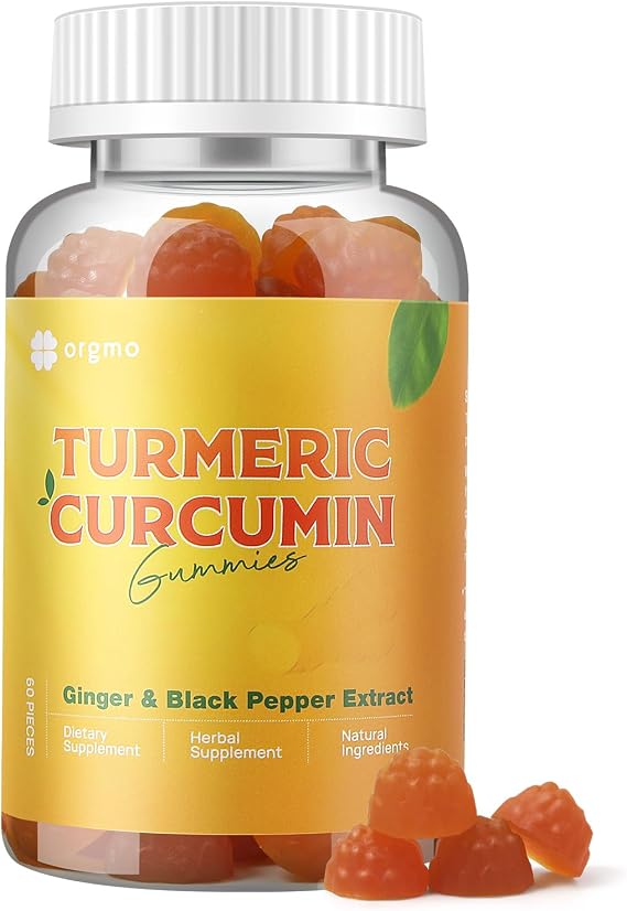 Turmeric and Ginger Supplement Gummies with Black Pepper