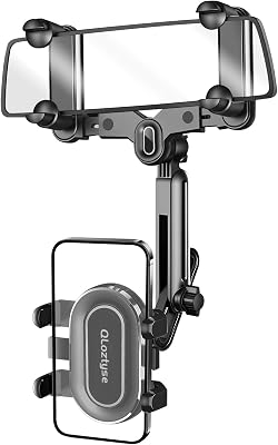 Rearview Mirror Phone Holder for Car - Adjustable Multifunctional 360