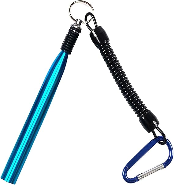 Wacky Rig Tool Kit Aluminum Wacky Worm Tool + 10 O-Rings, for 4"-7" Fishing Worm Lures, Quick-Rig Wacky Rig O-Ring System for Bass Fishing Soft Plastics