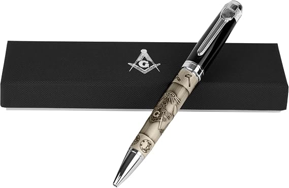 Blue Lodge Masonic Quality Heavy Weight Ballpoint Pen Gift Set