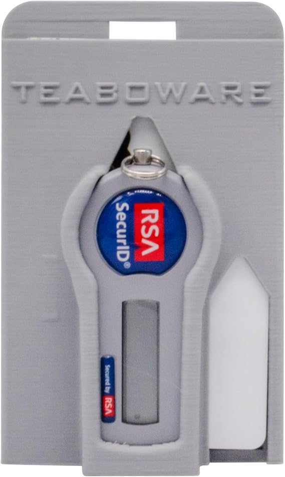 RSA Token Double Badge Holder (Double, Silver-Gray)