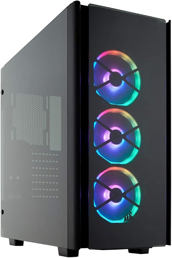 Corsair Obsidian 500D RGB SE Mid-Tower Case, 3 RGB Fans, Smoked Tempered Glass, Aluminum Trim - Integrated COMMANDER PRO fan and lighting controller (CC-9011139-WW)