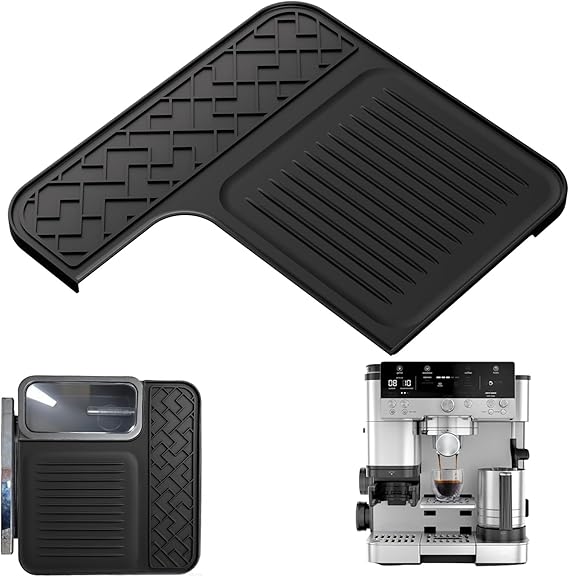 Kunoli Mat for Ninja Luxe Espresso Coffee Machine ES601 (Black) | Silicone Top Mat Accessories for Ninja Luxe Cafe, Protects Top Surface, Anti-Slip, Waterproof, Heat-Resistant