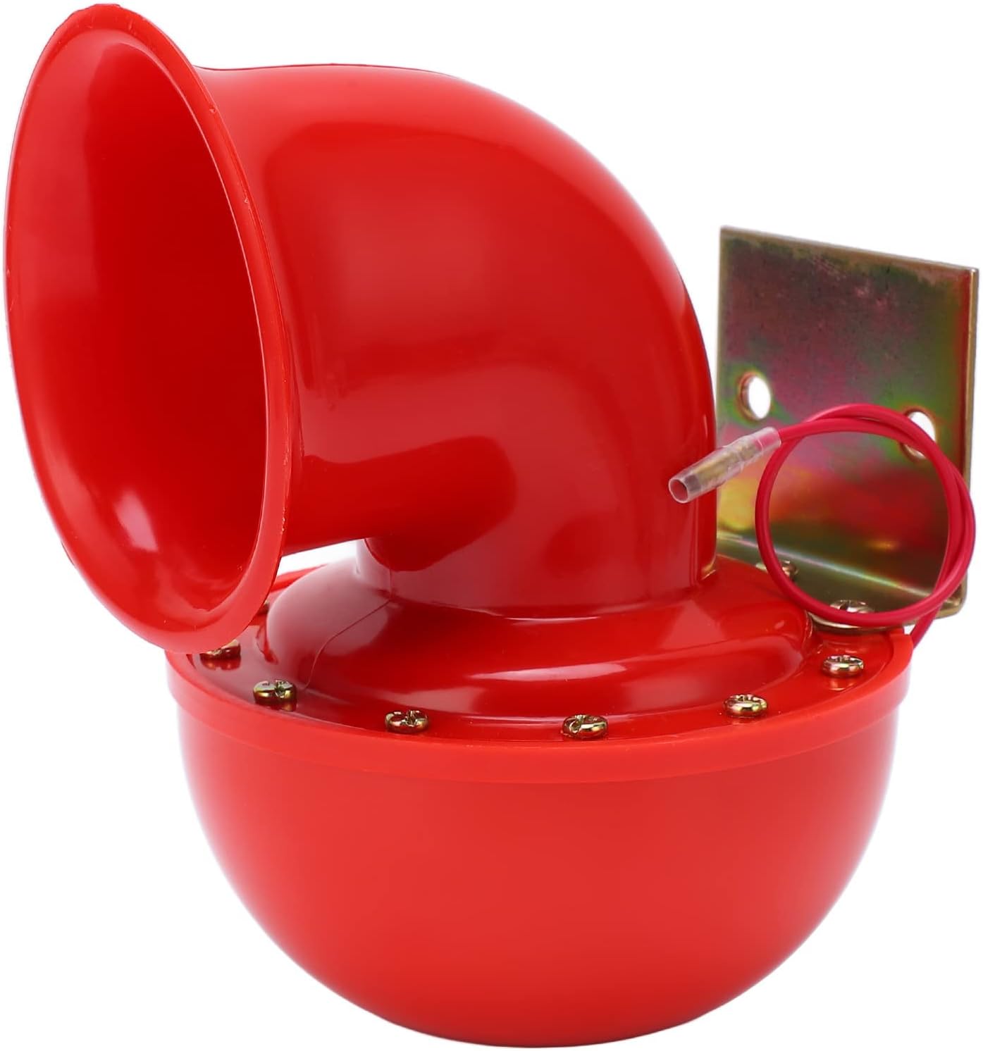 KIMISS Car Horn 150db Red Air Horn Electric Horn Cow Sound Metal Horn for Truck Train Boat Motorcycle Car