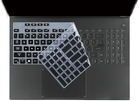 Keyboard Skin Compatible for 2025 ASUS TUF Gaming 16" F16 FX608 FX608JH FX608JPR FX608JMR FX608JP FX608LP FX608LM Series, TUF A18 FA808 FA808UP FA808UM Series (NOT for A16 F16 FA607 FX607 Serie) Black