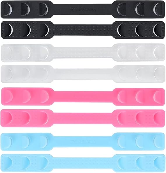 Ear Savers for Masks - Mask Holders to Protect Ears, Mask Straps for Back of Head, Face Mask Extender Strap, Mask Hooks Behind Head (8pcs, Multicolor)