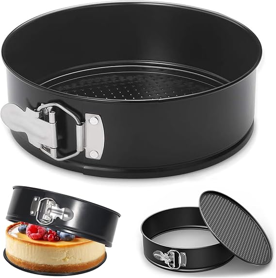20 cm Springform Cake Tin 8 Inch Non Stick Cake Pan Removable Bottom Leak Proof Cheesecake Tin for Baking Brownies Cheesecake Gateaux Pie