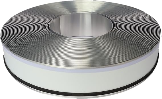 Color Aluminum Channel Letter Coil Strip Aluminum Trim Cap with PC & Foam, Channel Letter Media Channelume, 110mm (4.3") x 50m (164ft) (Silver)