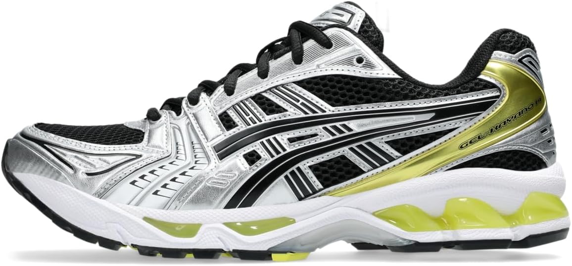 ASICS Unisex Gel-Kayano 14 Sportstyle Shoes, 8.5, Black/Lemon Spark