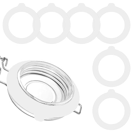 10PCS Silicone Jar Gaskets Replacement - Rubber Seals Rings Airtight Gasket Sealing for 4.2-4.3 Inch Mouth Glass Canning Jars Lids - Leak Proof Rubber Seals Rings - 4.5 Inch(Outer Diameter)