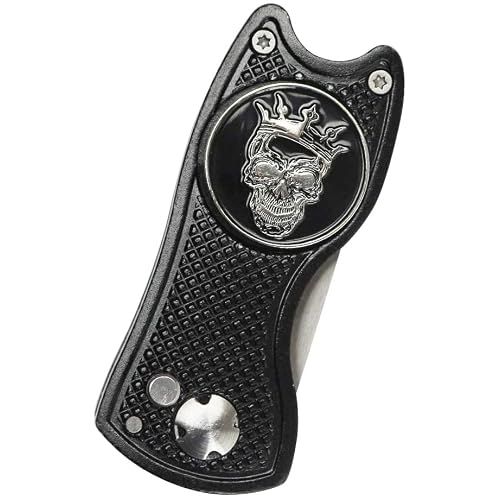 Golf Ball Marker Divot Tool Sets Switchable Divot Repair ToolsSkull Markers