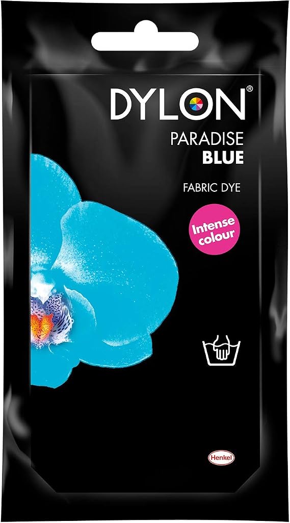 DYLON Washing Machine Fabric Dye Sachet, Paradise Blue, 50g