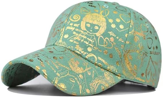 Graffiti Baseball Cap Glitter Unisex Adjustable Cotton Trucker Cap for Men & Women Doodle Sport Caps