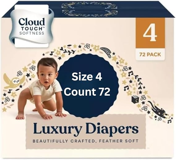 Millie Mon Luxury Disposable Diapers - (Four(22-33lbs), 72, Count)