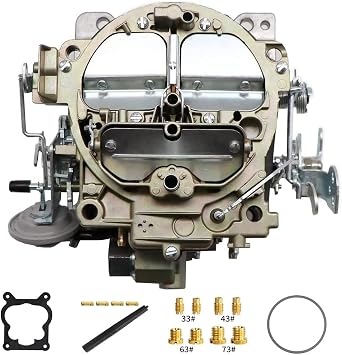 Rochester Quadrajet Carburetor 4 Barrel for Chevy 350 327 396 400 402 427 454 Engines Car and Chevrolet GMC Trucks 1966-1973 1901R 4MV 750CFM Q-Jet Carb w/Gasket Kit Manual Divorced Choke