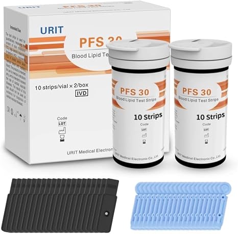20ea x Profile Five-in-One Lipid Test Strips, Cholesterol Test Strips for Home Use,(20 Test Strips Included, Meter is not Include), Accurate and Easy to Use.