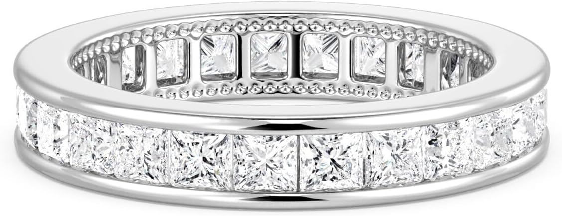 MSBLUE 2.5CT Moissanite Eternity Ring