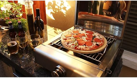 Mont Alpi MAPZ-SS Countertop Table Top Stainless Steel Portable Outdoor Kitchen Gas Pizza Making Oven Grill Roaster with Thermometer - 12" Pizza Stone and POCB Black Carryiing Bag Included