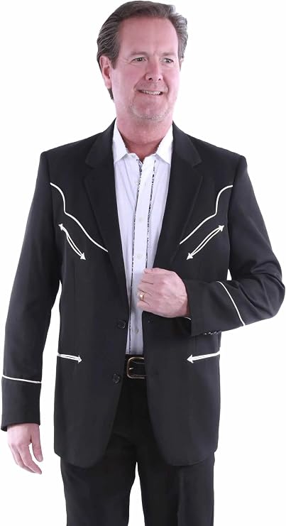 Scully Men's Retro Western Jacket - P-656Blk