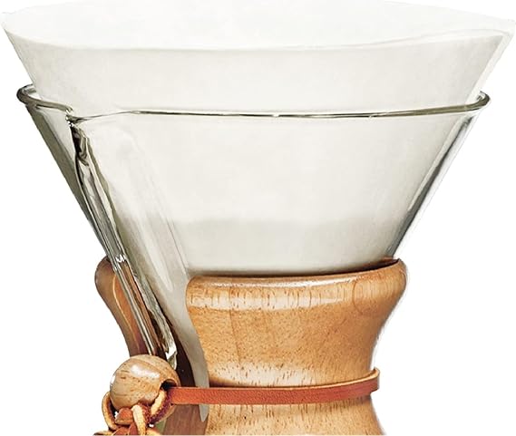 Chemex Bonded Filter - Circle - 100 ct - 2 Pack - Exclusive Packaging | 200 Total Filters, 20-30% Thicker Paper, Made in USA, Compostable, Bulk Value