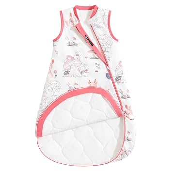 Baby Sleep Sack, 2.5 TOG Toddler Sleep Sack Thermostatic, Super Soft Cotton Quilted Baby Wearable Blanket for Boys Girls, Baby Sleeping Bag with 2-Way Zipper for Winter