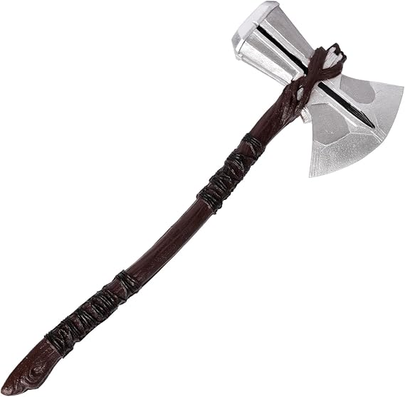 Foam Battle Axe 73cm Cosplay Prop Thor Storm Replica Weapon, Lightweight PU Costume Hammer Axe for Halloween, Conventions & Display
