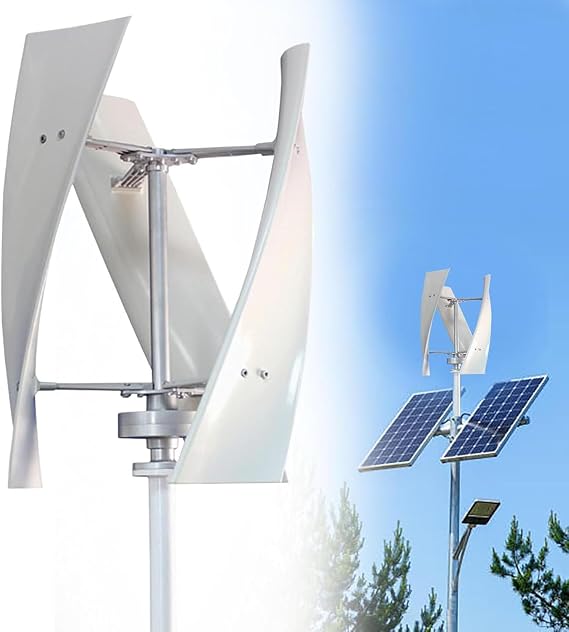 10000W Wind Turbine Generator, Low Speed 3 Blades Wind Turbine Kit Windmill Generator 12V 24V 48V 220V Portable Vertical Helix Wind Power Turbine Generator Kit with Controller,220V