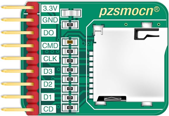 Micro-SD/TF Memory Card Reader Adapter Slot Socket Module (2 Pcs) Compatible with Raspberry Pi and Arduino Board. for Smart Homes, Offices, 3D Printer and Teaching Interact with Robots.