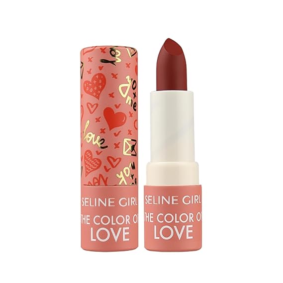 Eshioh Love Lipstick Makeup, Lip Stain for Women Girls, Vivid Colors Long Lasting Lipsticks, Lipstick Waterproof, Lipgloss for Girls, Lipsticks Misty Mud Texture #red