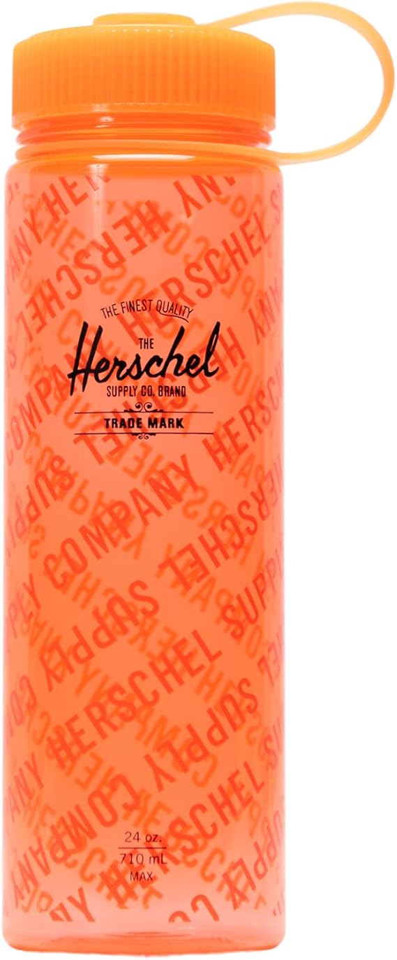 Herschel Classic Water Bottle, 24oz., Neon Orange Roll Call