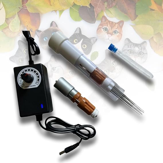 Electric Wool Felting Tool, Electric Felting Needle Machine Kit, Punch Style Felting Needle Tool, Infinite Speed Regulation, for DIY Wool Painting and Felted Craft Work