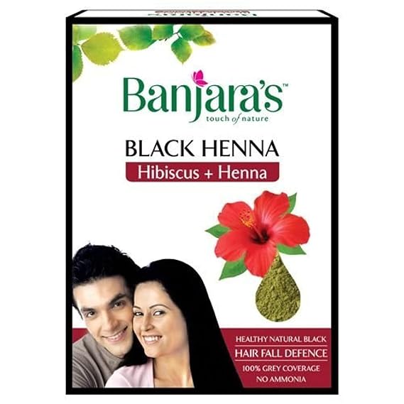 Banjara's Black Henna Hibiscus + Henna - Healthy Natural Black - 50g