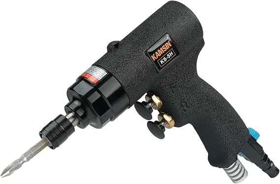 KS-5H Pneumatic Screwdriver 1/4" Impact Air Screw Driver | 11000rpm, 80N.m Torque, Industrial Grade Adjustable Speed Screw Tool with CW and CCW Switch for Auto Repair, Mechanical